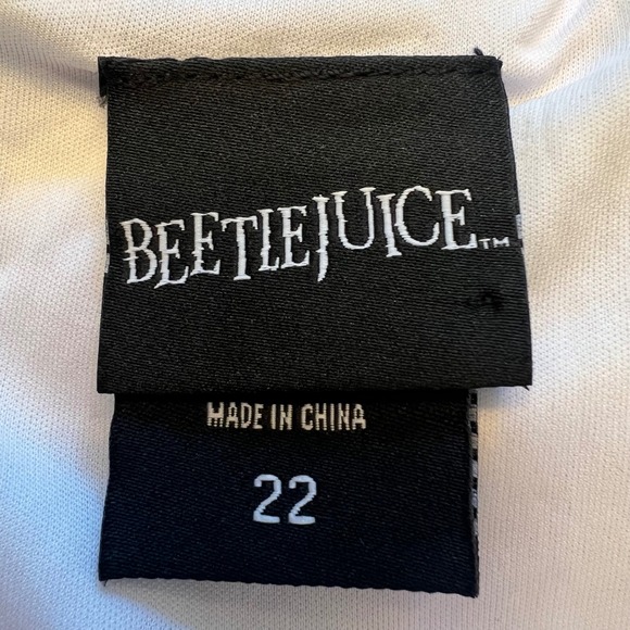 Beetlejuice Striped Halloween Costume Party Cosplay Sleeveless Dress Size 22 - Picture 3 of 16